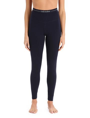 Base Layers Icebreaker Merino 260 Tech High Rise Leggings Damskie Granatowe | PL 1096SGLO